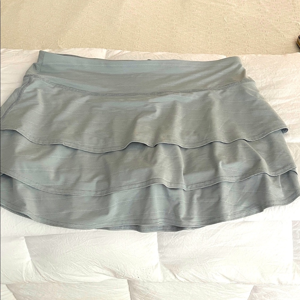 Athleta Light gray Layered Mini Skirt